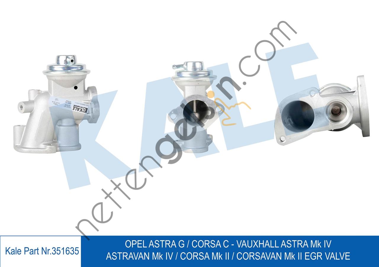 KALE 351635 EGR VALFI ASTRA G / CORSA C VAUXHALL ASTRA Mk IV / ASTRAVAN Mk IV / CORSA Mk II / CORSAVAN Mk II  OPEL BİNEK EGR VALFİ