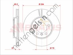BRAXIS AE0942 FREN DISKI ON MINI R60 R61  MINI BİNEK FREN DİSKİ