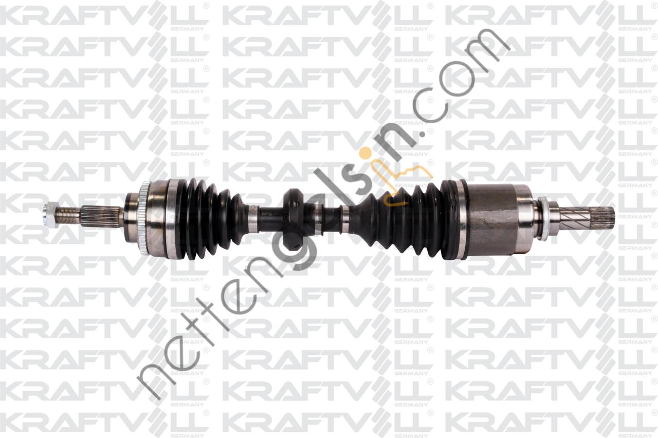 KRAFTVOLL 01010034 AKS ON SOL ABSLI KANGOO 05> 1.5DCI08 GRAND KANGOO 08> CLIO II HB 07>09 605MM HALKA SAYISI 44  RENAULT BİNEK AKS MİLİ