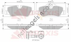 BRAXIS AA0661 FREN BALATASI ARKA MINI F55 F56 F57  MINI BİNEK FREN BALATASI