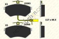 KALE B 21945 196 15 ON FREN BALATASI PASSAT A4 EXEO 94>05  VW-AUDI-SEAT-SKODA BİNEK FREN BALATASI