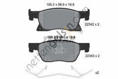 TEXTAR 2234201 FREN BALATASI OPEL ASTRA K (276 MM) ÖN 39103797 OPEL