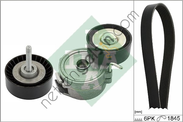 INA 529039510 ALTERNATOR GERGI SETI (GERGI+AVARE +KAYIS) FREELANDER 2.2 06>C5 2.2 MONDEO 2.0TDCI 07>  FORD BİNEK ALTERNATÖR GERGİ RULMANI