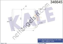 KALE 346645 KALORIFER RADYATORU S-CLASS W126 85>91 C126 85>91  MERCEDES BİNEK KALORİFER RADYATÖRÜ