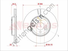 BRAXIS AE0953 FREN DISKI ON MINI R55 R56 R57 R58 R59  MINI BİNEK FREN DİSKİ
