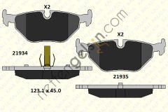 KALE B 21934 173 05 KD11 ARKA FREN BALATASI BMW E46 E85  BMW BİNEK FREN BALATASI