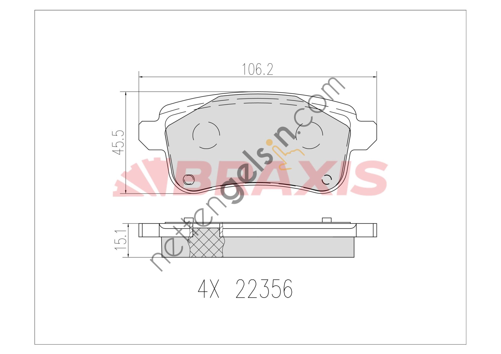 BRAXIS AA0672 FREN BALATASI ARKA MEGANE IV 15> ESPACE V 15> MEGANE IV GRANDTOUR 16> SCENIC IV 17> TALISMAN 15>  RENAULT BİNEK FREN BALATASI