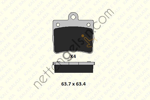 KALE B 21900 158 04 KD11 FREN BALATASI ARKA C-CLASS W202 94>00  MERCEDES BİNEK FREN BALATASI