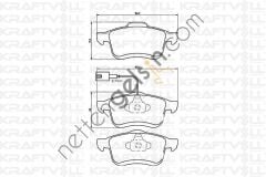 KRAFTVOLL 07010119 FREN BALATASI ON 500 L 12 > DOBLO III 10 > / COMBO 12 >  FIAT BİNEK FREN BALATASI