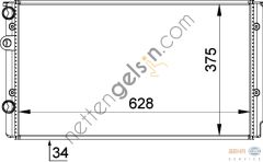 BEHR CR401000S RADYATÖR VW POLO HB 1.6 KLİMALI 628X377(CR401000S) 1H0121253BE VW