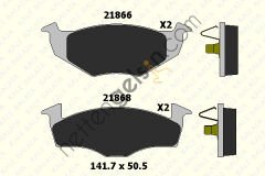 KALE B 21866 153 05 ON FREN BALATASI POLO / CLASSIC 1.4 1.6 95>01 IBIZA 96>02 CORDOBA 96>02  VW-AUDI-SEAT-SKODA BİNEK FREN BALATASI