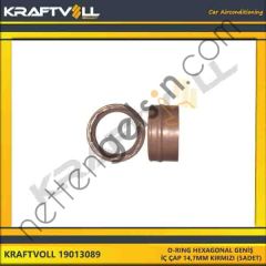 KRAFTVOLL 19013089 O-RING HEXAGONAL GENIS - IÇ ÇAP 17,7MM KIRMIZI (5ADET)  GENEL BİNEK KLIMA SISTEM ÜRÜNLERI