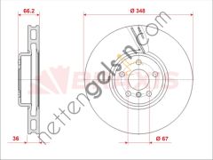 BRAXIS AE0990 FREN DISKI ON SAG BMW G20 G30 G11 G01 G02 G05 G14 G15 G32  BMW BİNEK FREN DİSKİ
