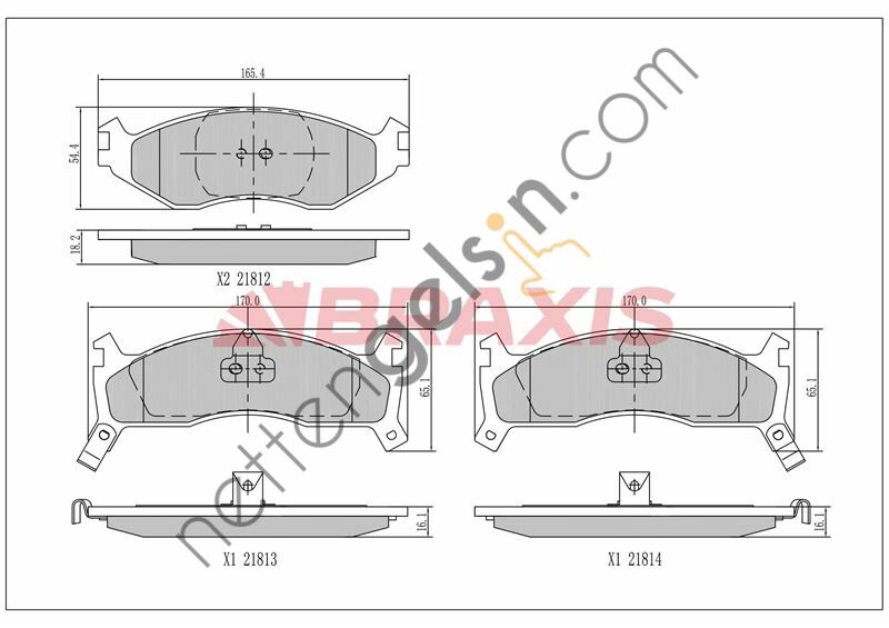 BRAXIS AA0683 FREN BALATASI ON VOYAGER II 91> 95 DODGE CARAVAN 90> 95  CHRYSLER BİNEK FREN BALATASI