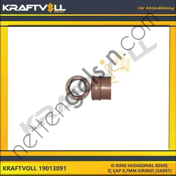 KRAFTVOLL 19013091 O-RING HEXAGONAL GENIS - IÇ ÇAP 17,7MM KIRMIZI (5ADET)  GENEL BİNEK KLIMA SISTEM ÜRÜNLERI