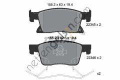 TEXTAR 2234501 FREN BALATASI OPEL ASTRA K (300 MM) ÖN 13478301 OPEL