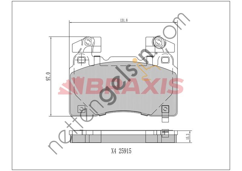 BRAXIS AA0684 ON FREN BALATASI 18'' OPEL INSIGNIA B 17>  OPEL BİNEK FREN BALATASI