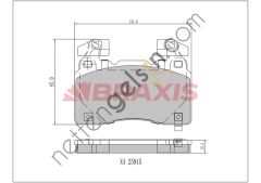 BRAXIS AA0684 ON FREN BALATASI 18'' OPEL INSIGNIA B 17>  OPEL BİNEK FREN BALATASI
