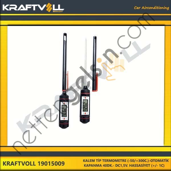 KRAFTVOLL 19015009 KALEM TIP TERMOMETRE (-50/+300C.-OTOMATIK KAPANMA 40DK.- DC1,5V. HASSASIYET (+/- 1C)  GENEL BİNEK KLIMA SISTEM ÜRÜNLERI