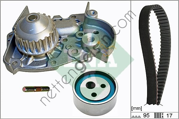 INA 530001831 17MM 95 DIS TRIGER SETI+DEVIRDAIM E7J K7M R19 CLIO MEGANE EXPRES KANGOO  RENAULT BİNEK TRİGER SETİ