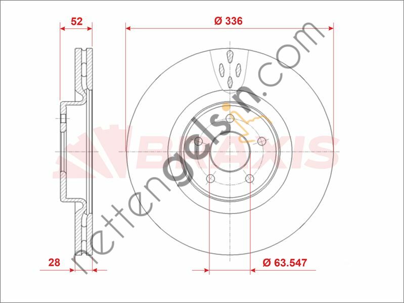 BRAXIS AE0998 ON FREN DIKS AYNA FOCUS II 04>11 2.5 ST  FORD BİNEK