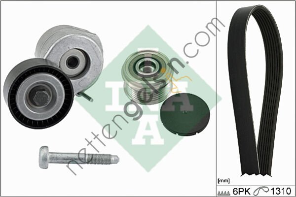 INA 529017910 V KAYIS SETI GERGI+6 KANAL RULMAN+6PK1310 KAYIS 1.3 FIAT DOBLO-FIORINO  FIAT BİNEK V KAYIS GERGI SETI