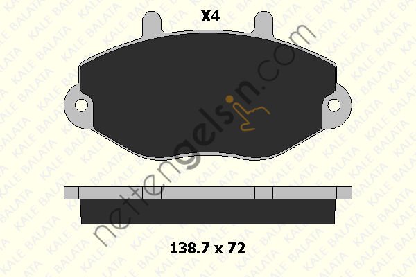 KALE B 21469 190 04KD20 ON FREN BALATASI TRANSIT T15 93>99  FORD BİNEK FREN BALATASI