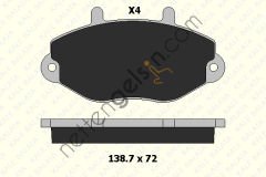 KALE B 21469 190 04KD20 ON FREN BALATASI TRANSIT T15 93>99  FORD BİNEK FREN BALATASI