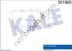 KALE 351965 MOTOR SU RADYATORU TOYOTA AVENSIS 97>00 (MANUEL)  TOYOTA BİNEK MOTOR SU RADYATORU