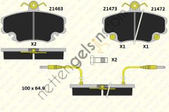 KALE B 21463 182 34 ON FREN BALATASI R9 R11 R19 R21 CLIO I II MEGANE I EXPRES SYMBOL I II TWINGO LOGAN SANDERO SOLENZA  DACIA BİNEK FREN BALATASI