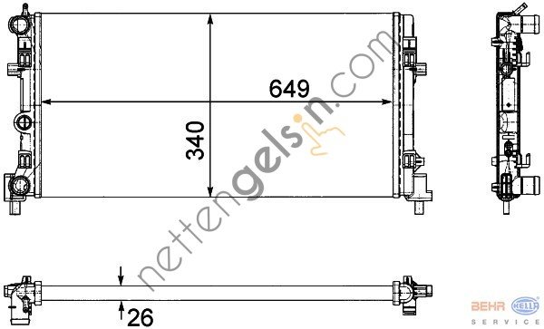 BEHR CR1096000P RADYATÖR VW POLO 6R 2009 1.2 1.4 (CR1096000P) 6R0121253 VW
