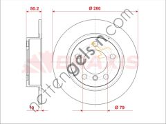 BRAXIS AE1011 FREN DISKI ARKA MINI R60 COUNTRYMAN PACEMAN  MINI BİNEK FREN DİSKİ