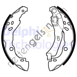 DELPHI LS1929 ARKA FREN BALATASI (PABUCLU) RENAULT CLIO II 98>03 CLIO IV 12> SYMBOL II 08> SYMBOL III 14> DACIA LOGAN 04> DACIA SANDERO II 08> DUSTER 10> NISSSAN MICRA IV 10>15 NOTE 13>  DACIA BİNEK FREN BALATASI