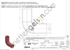 IBRAS 65796 3 KAT POLYESTERLI SILIKON Q 65mm 15cm x 15cm DIRSEK HORTUMU  GENEL BİNEK RULO HORTUM
