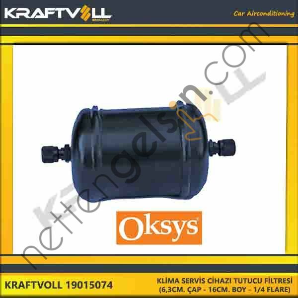 KRAFTVOLL 19015074 KLIMA SERVIS CIHAZI TUTUCU FILTRESI - (6,3CM. ÇAP - 16CM. BOY - 1/4 FLARE) - OKSYS CIHAZLAR  GENEL BİNEK KLIMA SISTEM ÜRÜNLERI