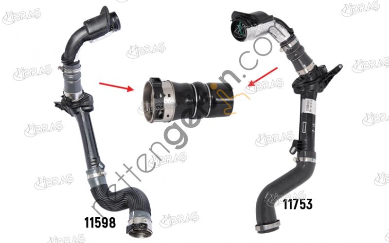 IBRAS 11599 TURBO HORTUMU KUCUK PLASTIK PARCA HARIC RENAULT MEGANE III 1.5 DCI RENAULT FLUENCE 1.5 DCI 11>  RENAULT BİNEK TURBO HORTUMU