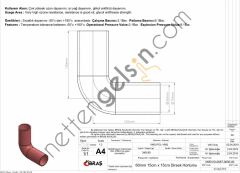 IBRAS 65795 3 KAT POLYESTERLI SILIKON Q 60mm 15cm x 15cm DIRSEK HORTUMU  GENEL BİNEK RULO HORTUM