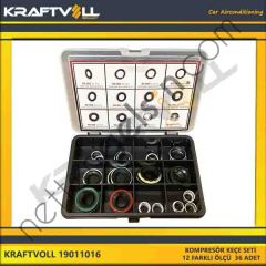 KRAFTVOLL 19011016 KOMPRESÖR KEÇESI 12 FARKLI ÖLÇÜ 36 ADET  GENEL BİNEK KLIMA SISTEM ÜRÜNLERI