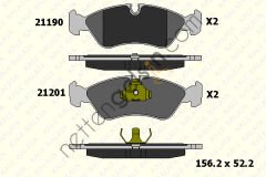 KALE B 21190 175 05 ON FREN BALATASI ASTRA F 92>98 VECTRA A 89> 95 VECTRA B 96> 02  OPEL BİNEK FREN BALATASI