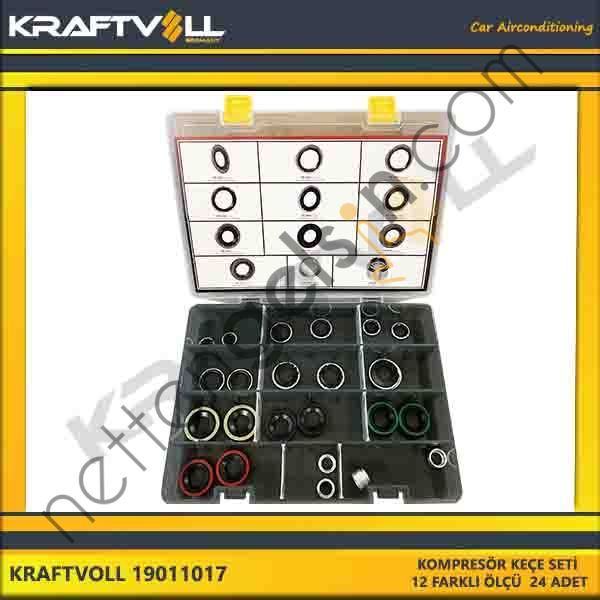 KRAFTVOLL 19011017 KOMPRESÖR KEÇE SETI 12 FARKLI ÖLÇÜ 24 ADET  GENEL BİNEK KLIMA SISTEM ÜRÜNLERI
