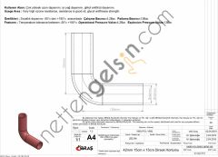 IBRAS 65791 3 KAT POLYESTERLI SILIKON Q 42mm 15cm x 15cm DIRSEK HORTUMU  GENEL BİNEK RULO HORTUM