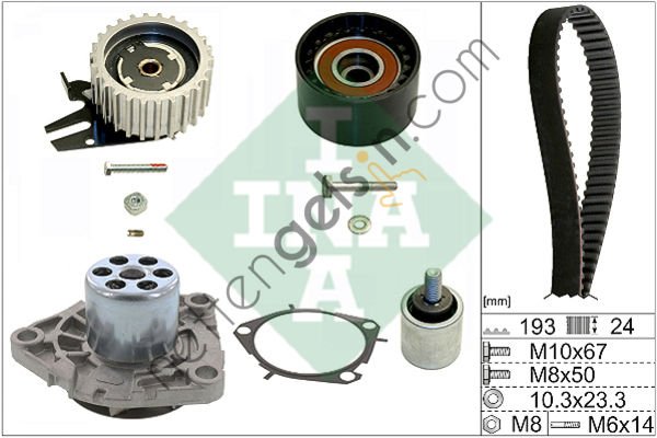 INA 530061930 EKSANTRIK RULMAN KITI (TRIGER SETI) VECTRA C Z19DT Z19DTL BRAVA BRAVO MAREA DOBLO 1,9JTD  OPEL BİNEK TRİGER SETİ