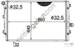 BEHR CR1539001S RADYATÖR VW PASSAT,GOLFV-VI 2.0TDİ(CR1539001S) 1K0121251AB VW
