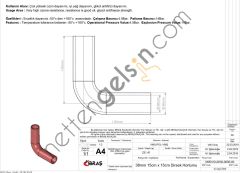 IBRAS 65789 3 KAT POLYESTERLI SILIKON Q 38mm 15cm x 15cm DIRSEK HORTUMU  GENEL BİNEK RULO HORTUM