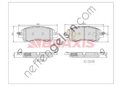 BRAXIS AA0730 FREN BALATASI ON MAZDA 2 14->  MAZDA BİNEK FREN BALATASI