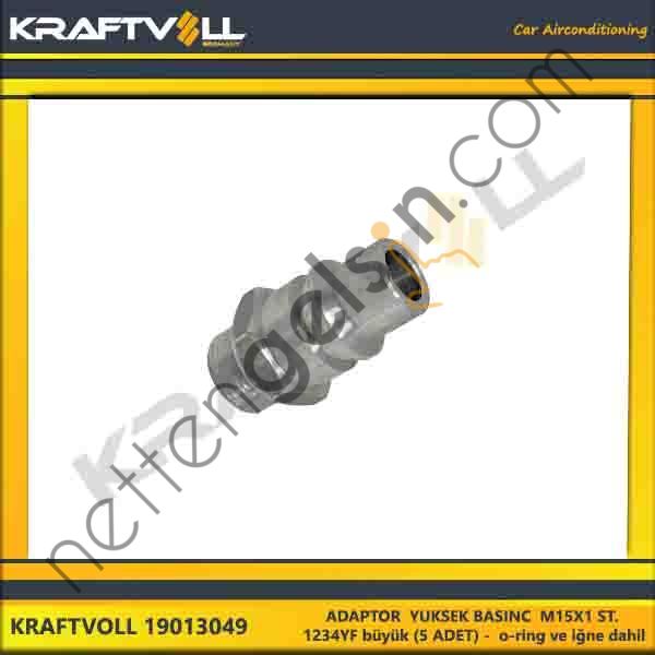 KRAFTVOLL 19013049 ADAPTOR YUKSEK BASINC M15X1 ST. 1234YF büyük (5 ADET) - o-ring ve igne dahil  GENEL BİNEK KLIMA SISTEM ÜRÜNLERI