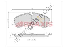 BRAXIS AA0731 FREN BALATASI CANTER 3C15 05 >  MITSUBISHI BİNEK FREN BALATASI