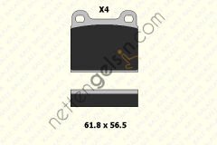 KALE B 21035 155 04 FREN BALATASI ARKA W126 85>91 C126 87>91 W116 75>80 C107 74>81  MERCEDES BİNEK FREN BALATASI