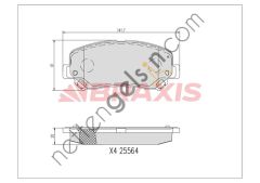 BRAXIS AA0737 FREN BALATASI ON CHEROKEE KL 2.0 CRD 14 > 18 3.2 V6 13 >  JEEP BİNEK FREN BALATASI