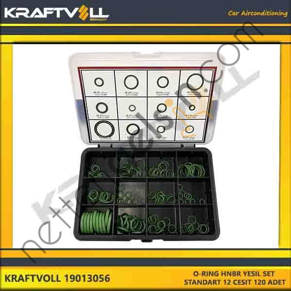 KRAFTVOLL 19013056 O-RING HNBR YESIL SET - STANDART 12 CESIT 120 ADET  GENEL BİNEK KLIMA SISTEM ÜRÜNLERI